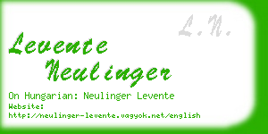 levente neulinger business card